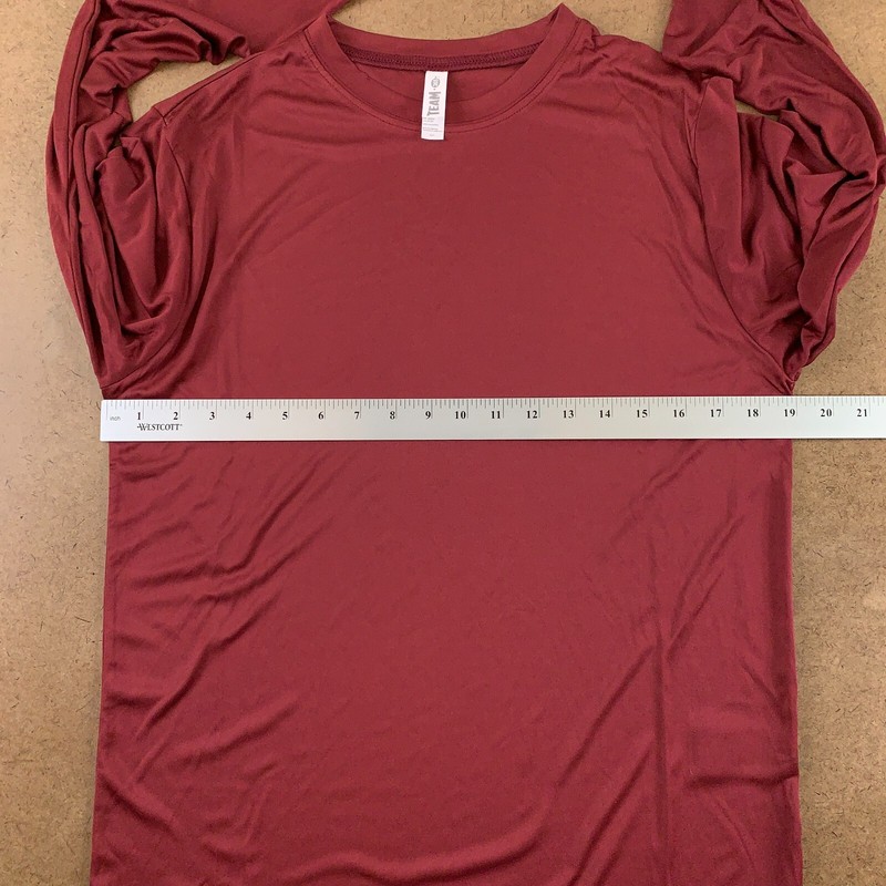 TEAM 365 Men's Size Small Sport Maroon Long Sleeve Zone Performance T-Shirt TT11 gallery