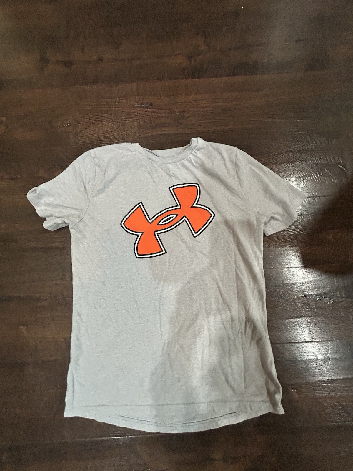 Gray Under Armour T-Shirt Use Large Loose Grey With Orange Symbol gallery