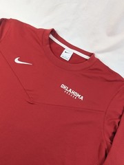 Nike Swoosh Thermal Shirt Mens XL Waffle Knit Fleece Oklahoma Sooners Soccer Men