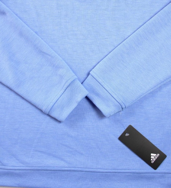 Adidas Elevated Mens Pullover Shirt S 1/4 Zip Long Sleeve Mock Neck Blue $70 NEW gallery
