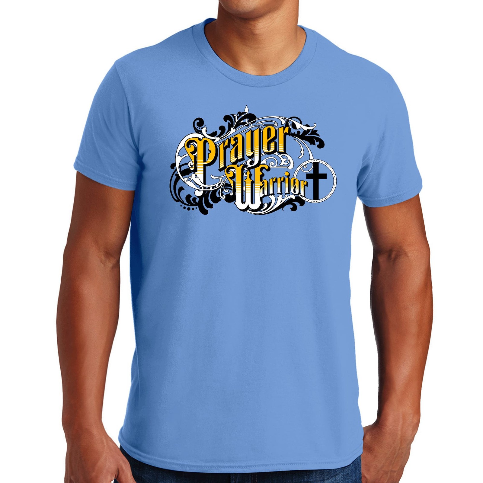 Mens Graphic T-shirt Prayer Warrior Victorian Style Illustration gallery