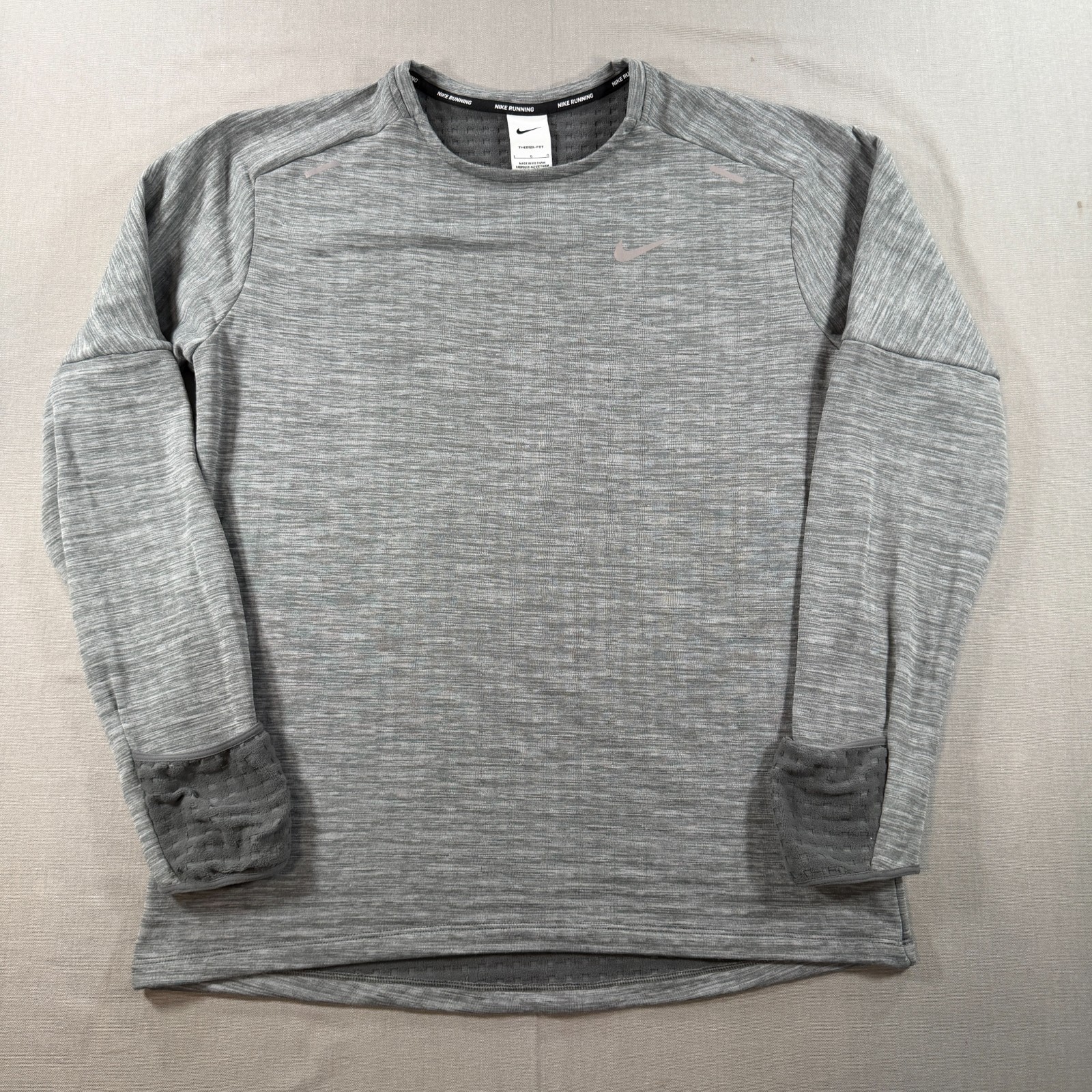 Nike Therma Sphere Element Repel Running Crew Shirt Mens Large Gray CU6083 gallery