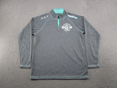 American Fighter Men’s Size L Long Sleeve Pullover 1 /4 Zip Grunge MMA Y2K