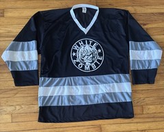 White Zombie Hockey Jersey Black and White Rob Zombie Band Vintage