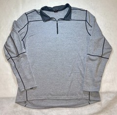 Storm Creek Athletic Top Mens XL Gray 1/4 Zip Long Sleeve Pullover Outdoor