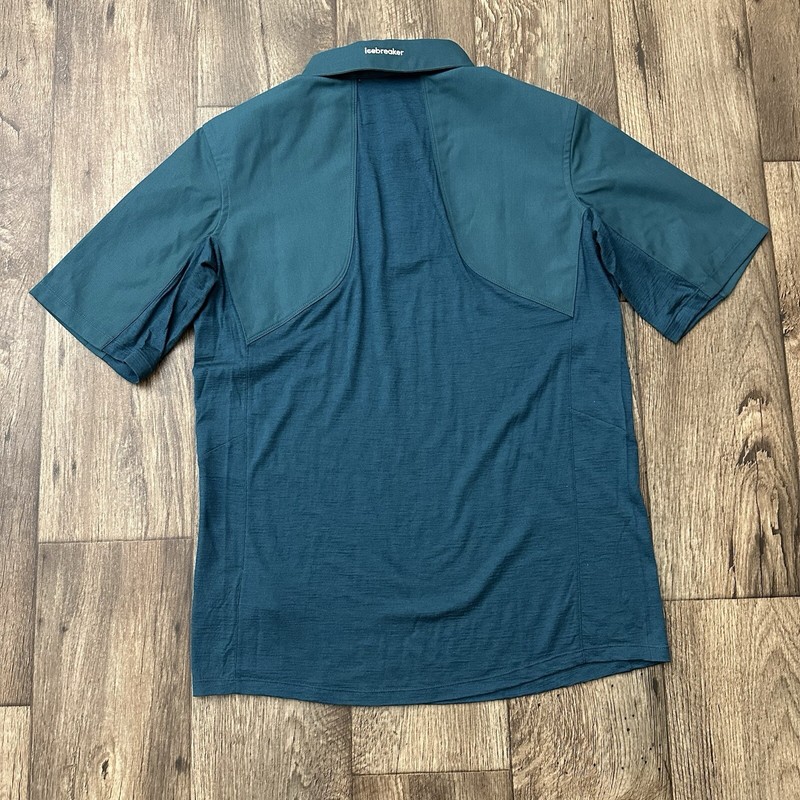 Icebreaker Hike 150 Merino Wool Top Shirt Men’s Size S Green Glory gallery
