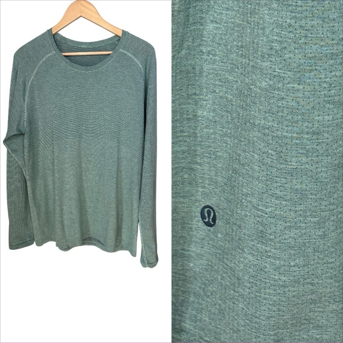 Lululemon Metal Vent Tech Long Sleeve Shirt Mens Large Sage Green Activewear gallery