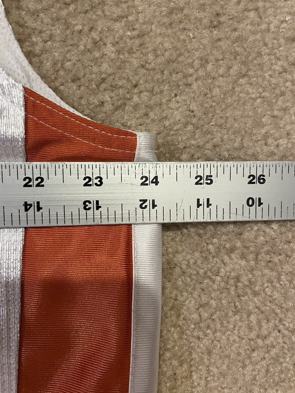 Nike Vintage Y2K Basketball Tank Top Center Swoosh White Orange Sleeveless XL gallery