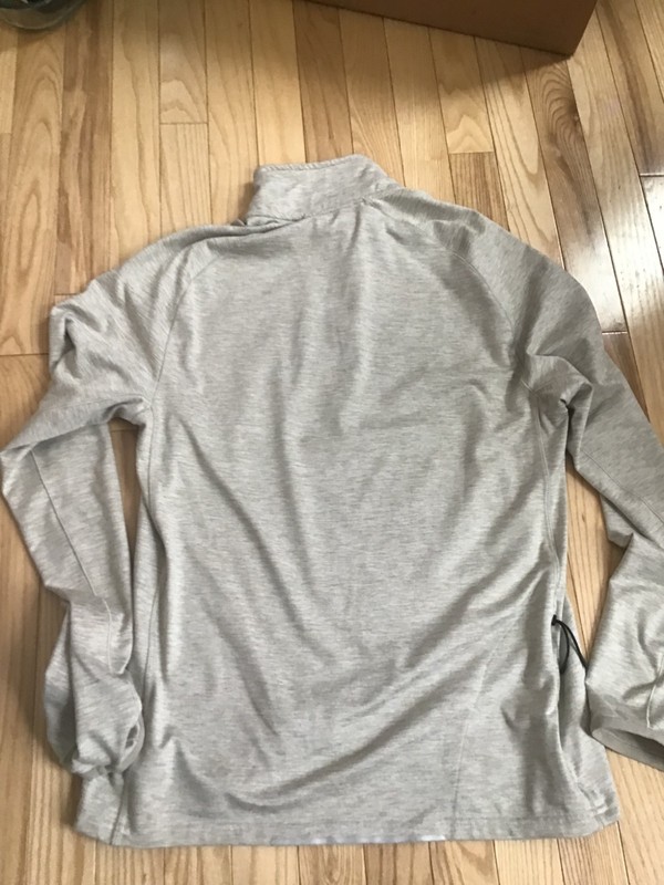 VRST Men's Golf Long Sleeve 1/4 zip Pullover Mock Neck Small Heathered Taupe gallery
