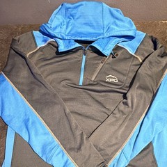 Cabela’s XPG Extreme Performance Men’s XL Blue/Black 1/4 Zip Hood