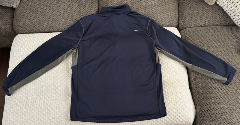 KJUS Diamond Fleece Half Zip Midlayer Pullover Navy Grey Size 56 2XL MG25-D01 gallery