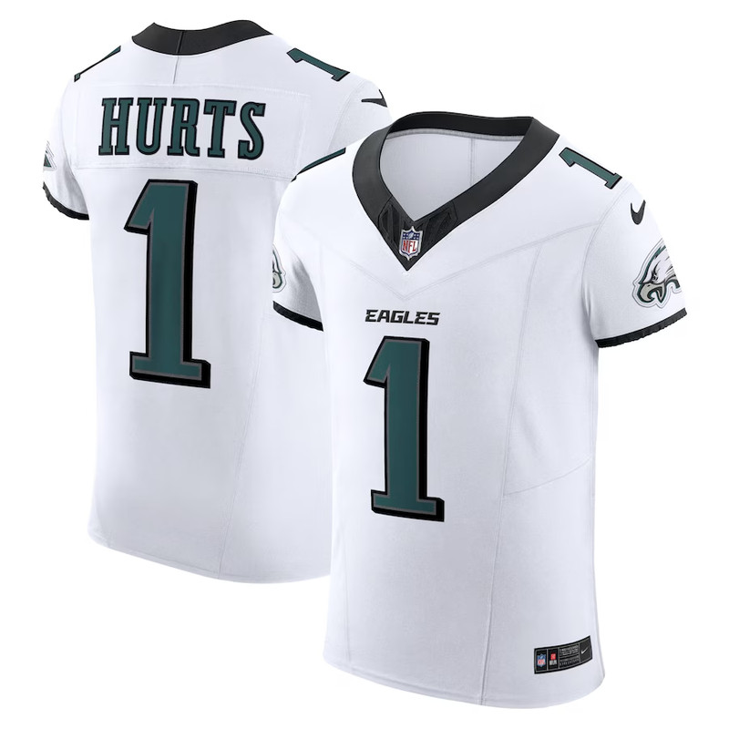 AUTHENTIC Jalen Hurts Philadelphia Eagles Nike Vapor ELITE STITCHED Jersey White gallery