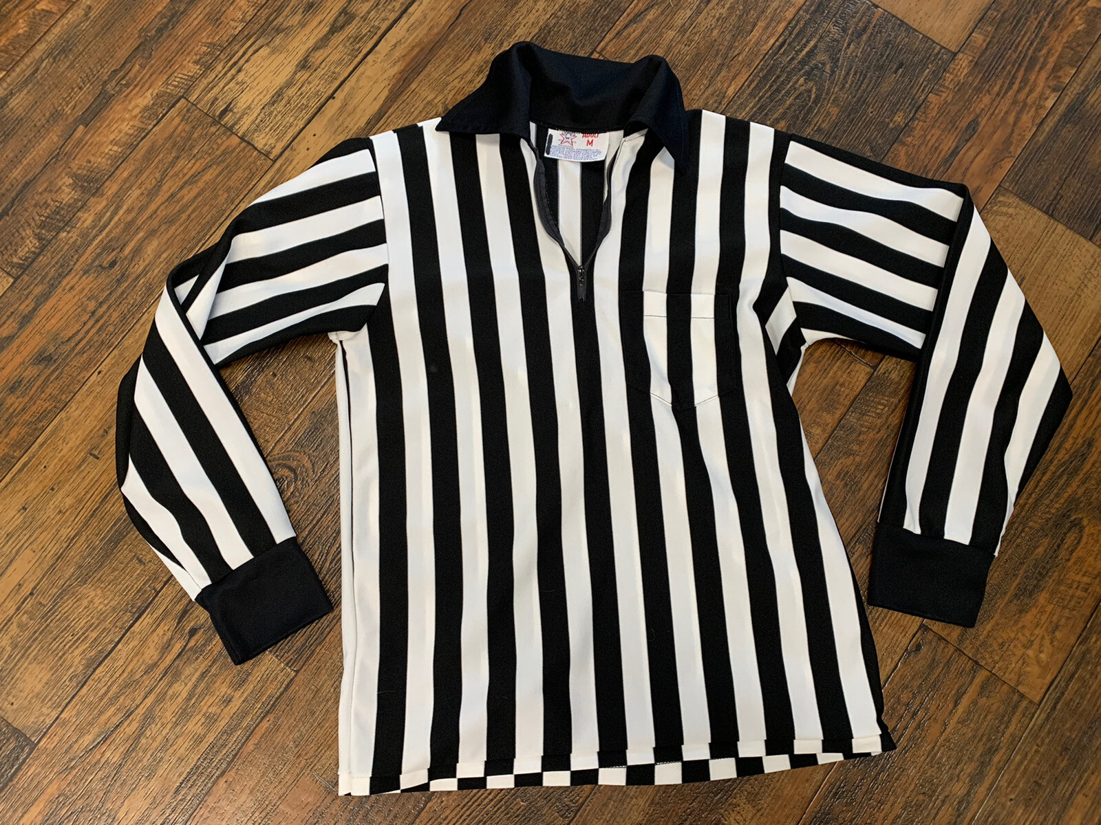 Striped Referee Shirt Breathable Shirt Athletic Sports Medium Costume Halloween gallery
