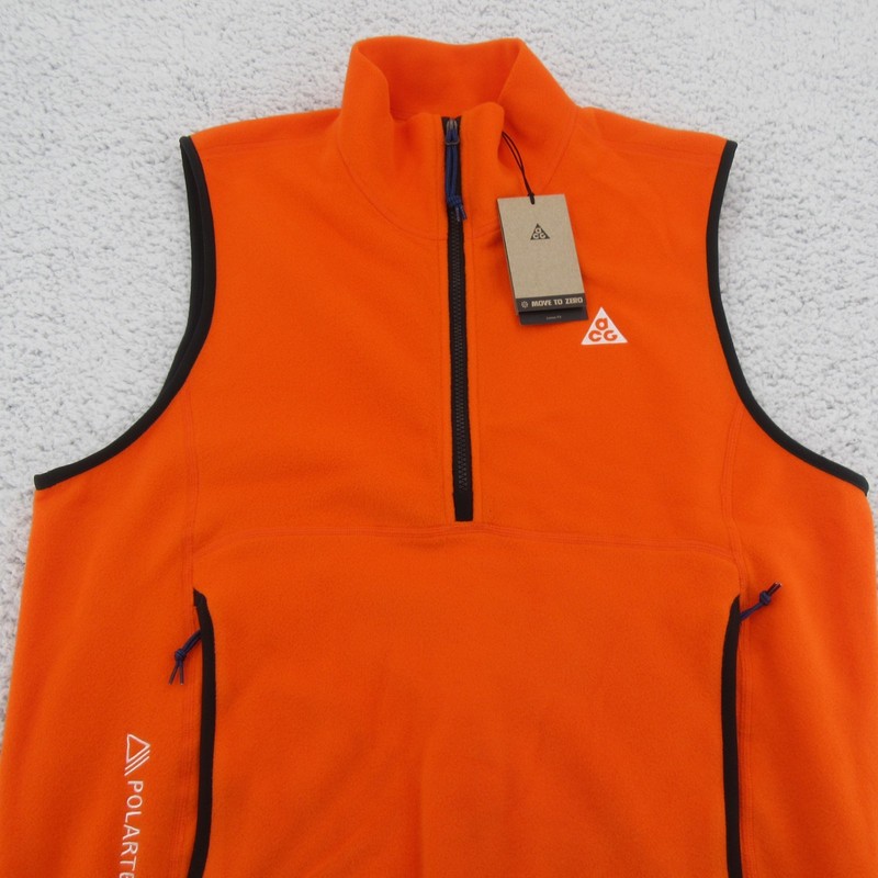 Nike ACG Wolf Tree Thermal Vest Polartec Orange Mens Size Medium NEW HJ2468-819 gallery