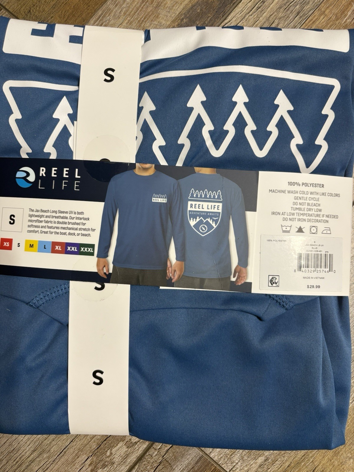 Reel Life Men’s Sun Defender Lightweight Long Sleeve UV T-Shirt Small New gallery