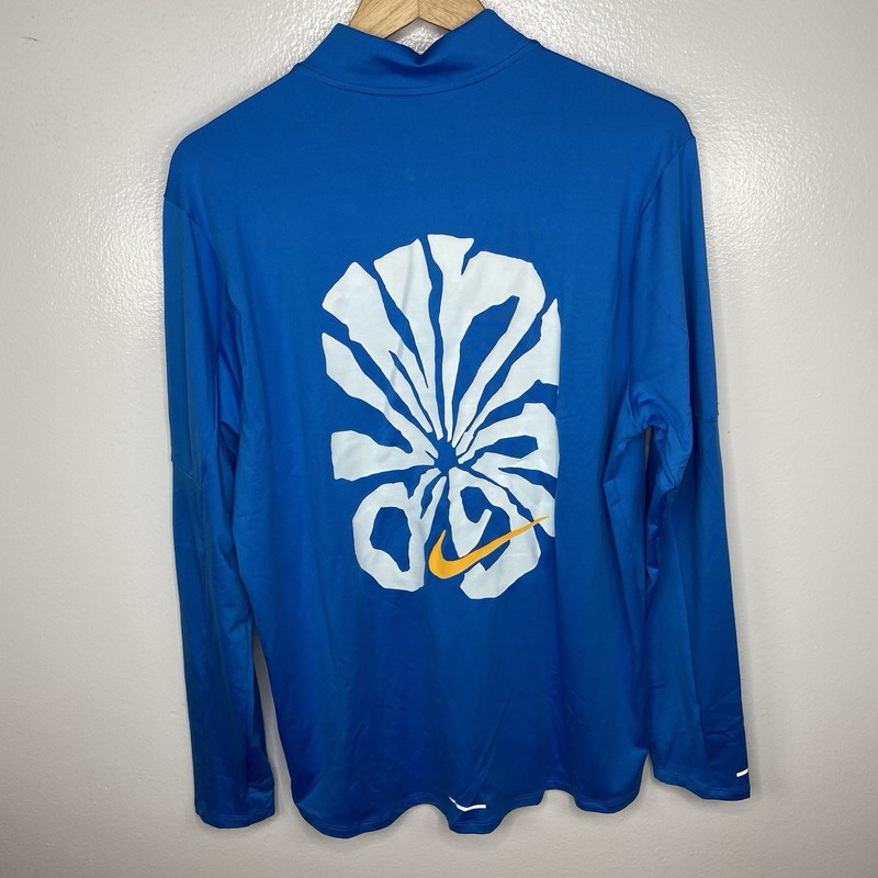 FV9608-435 Nike Run Energy Dri-FIT Mens 1/4-Zip UV Running Top Light Blue Size L gallery
