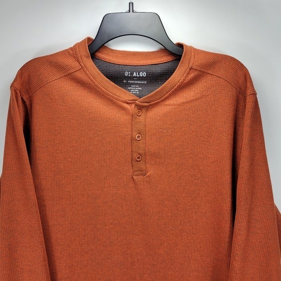 01.Algo Performance Long Sleeve Shirt Quick Dry Wick Anti Odor UV Mens Large L gallery