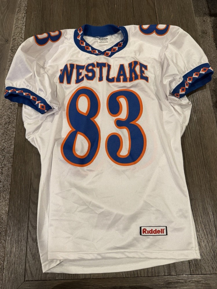 Mens Westlake Warriors High School Football Jersey White Medium Riddell
