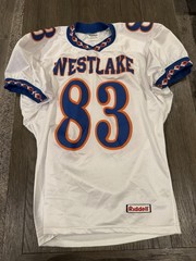 Mens Westlake Warriors High School Football Jersey White Medium Riddell