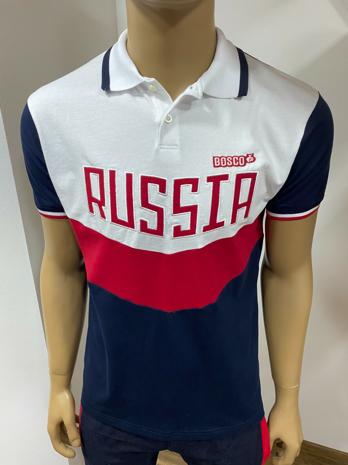 BOSCO SPORT Men's POLO Shirt Collection "RUSSIA 2018" OLYMPIC TEAM, White/Red gallery