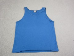 Vintage Pluma Shirt Mens 2XL XXL Blue Tank Heavy Cotton Made in USA Cotton
