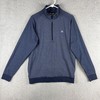 Travis Mathew Sweater Men Medium Blue 1/4 Zip Long Sleeve Golf Pockets Mock Neck gallery