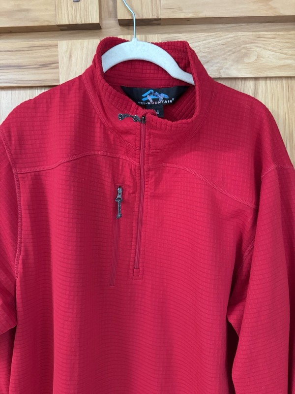 Tri Mountain Performance Men’s Red Quarter Zip Pullover Men’s Lg NWT Athletic gallery