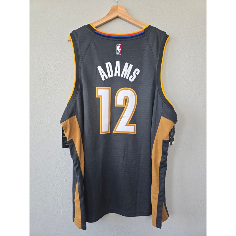 Nike Oklahoma City Thunder Steven Adams #12 Jersey XXL NWT Gray Gold Honor gallery