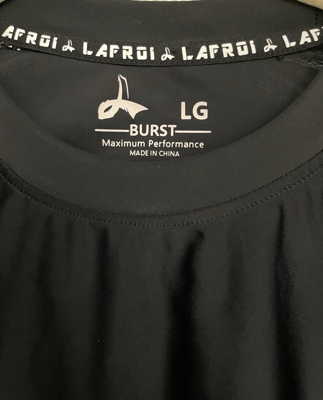 LAFROI Men's Short Sleeve UPF 50+ Baselayer Compression Rash Guard Size L gallery