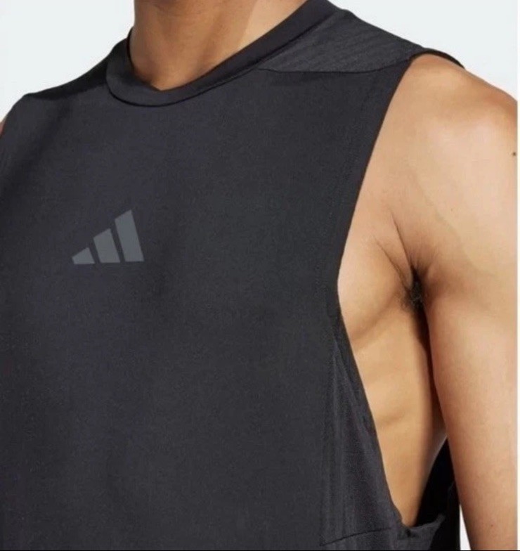 $40 ADIDAS Men’s Training Intensity Tank Top Size M Black JI8171 gallery