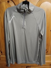 Swannies 1/4 Zip Pullover Mens Medium Gray Long Sleeve Performance Golf