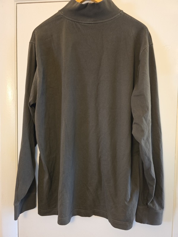 LL Bean Mens Mock Neck Shirt Large Reg Green Outdoor Casual Traditional Fit gallery