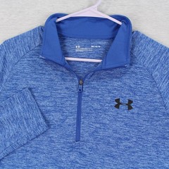 Under Armour 1/2 Zip Pullover Mens Size M Blue Polyester Thin Lightweight