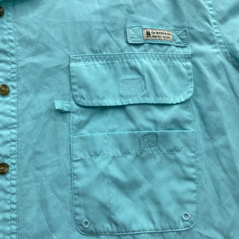 GH Bass Vented Fishing Short Sleeve Shirt Mens 3XL Blue UPF 15 Sunblocker gallery