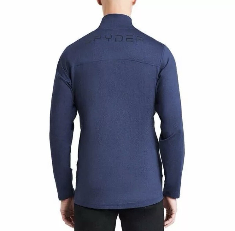 Spyder Active Performance ¼ Zip Pullover, Blue, Men’s Small, NEW - gym, workout gallery