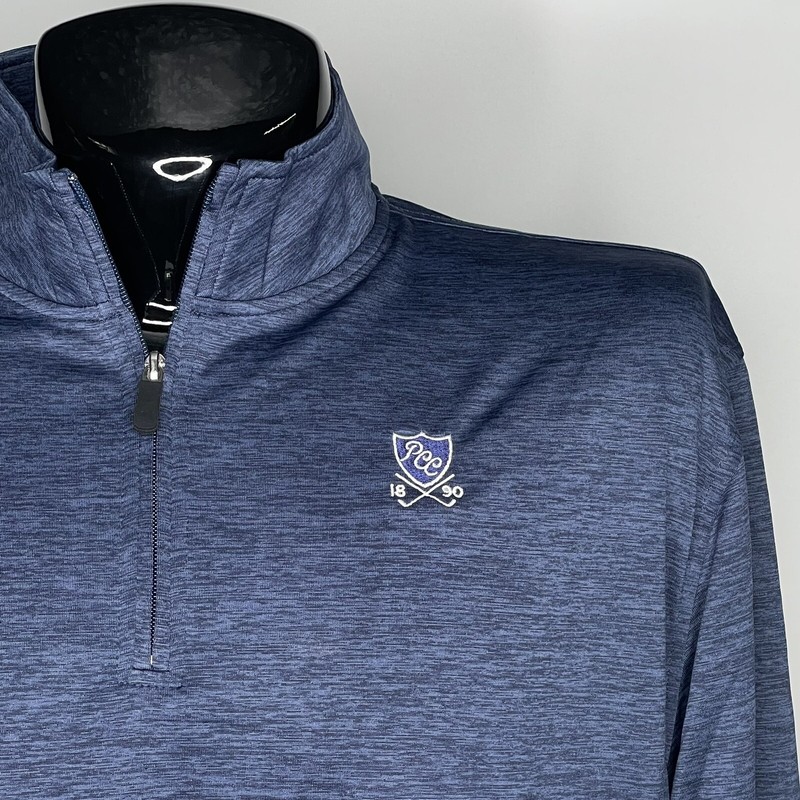 OXFORD AMERICA 1/4 Zip Pullover Shirt Mens Large Blue Golf Active Wicking Casual gallery