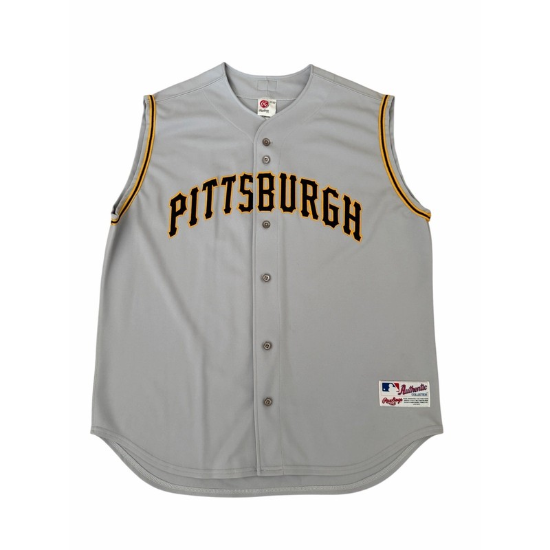 Rawlings Authentic Collection Vintage Pittsburgh Pirates Gray Jersey Size 52 gallery