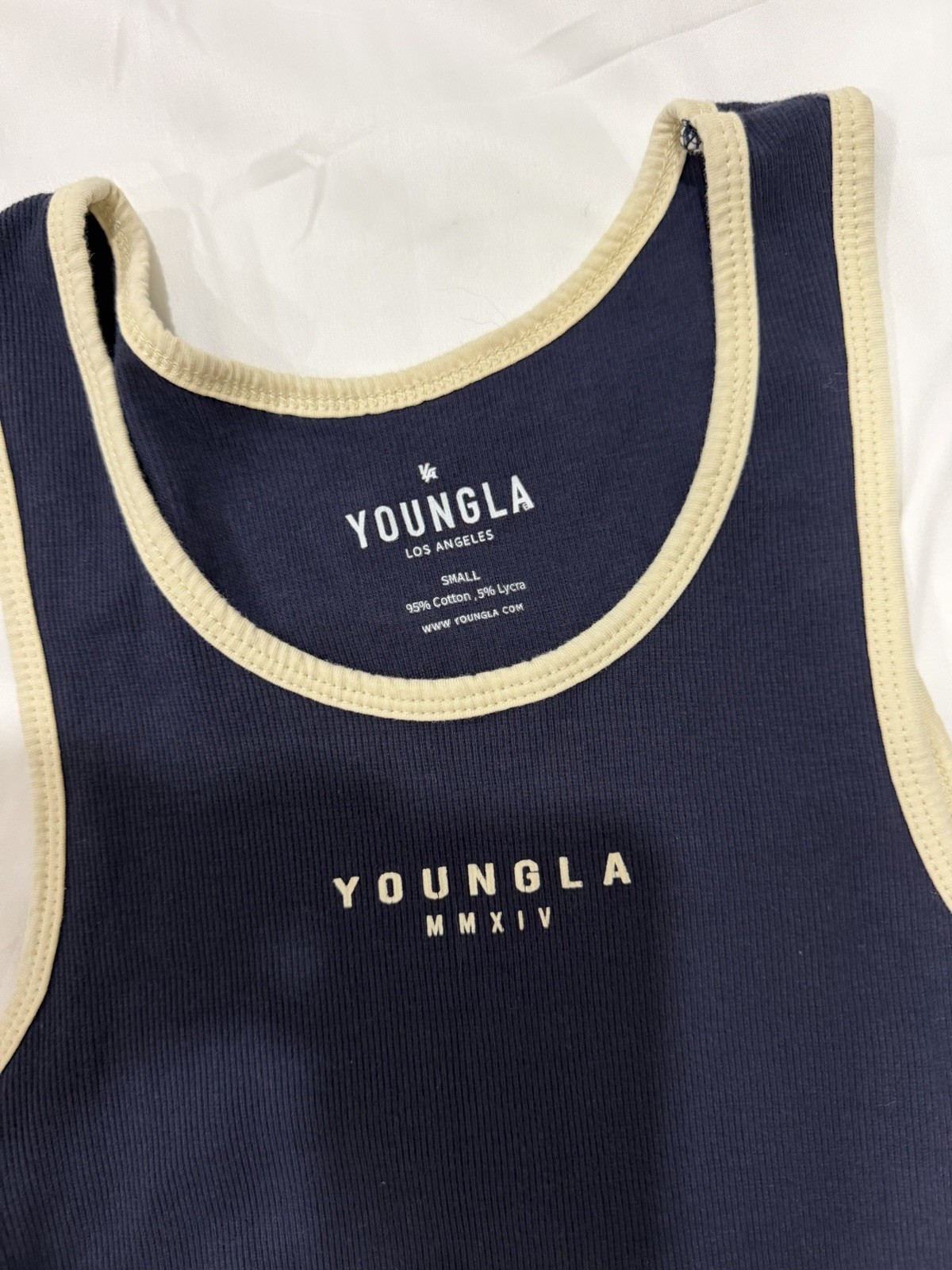 Men’s YoungLA Blue Tank RacerBack Size Small gallery