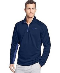 Nike New Men’s KO 1/4 Zip LS Top Midnight Navy/Game Royal/Game Royal Small