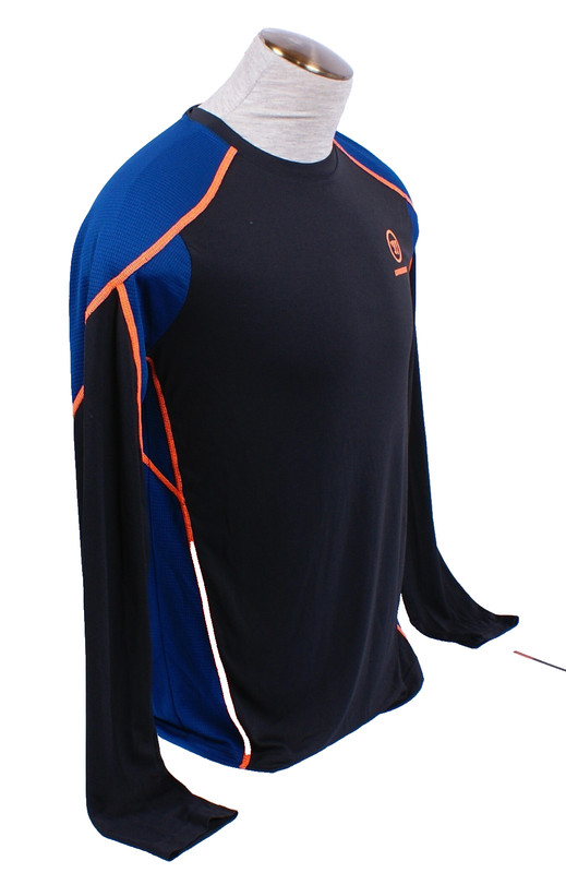 Warrior Men's S Black Blue Long Sleeve Athletic Shirt Lightweight Breathable gallery