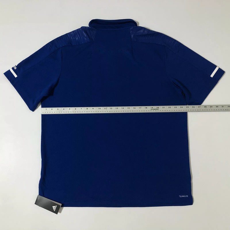 Adidas Mens Coach Polo Shirt 3 Button SS Logo Royal Blue/white Sz XL 💰65 gallery