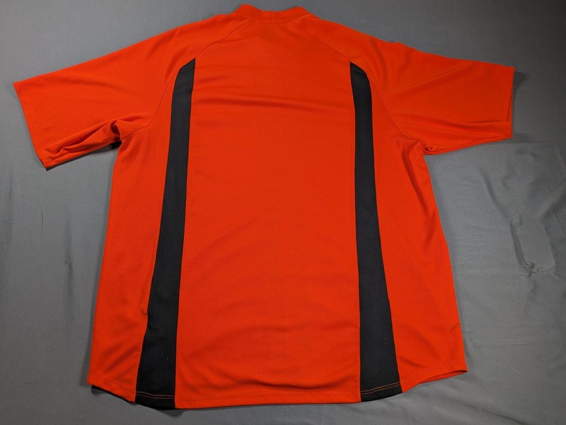 Vintage Nike DriFIT Shirt Mens XL Orange Performance Mesh Challenge Court Tennis gallery
