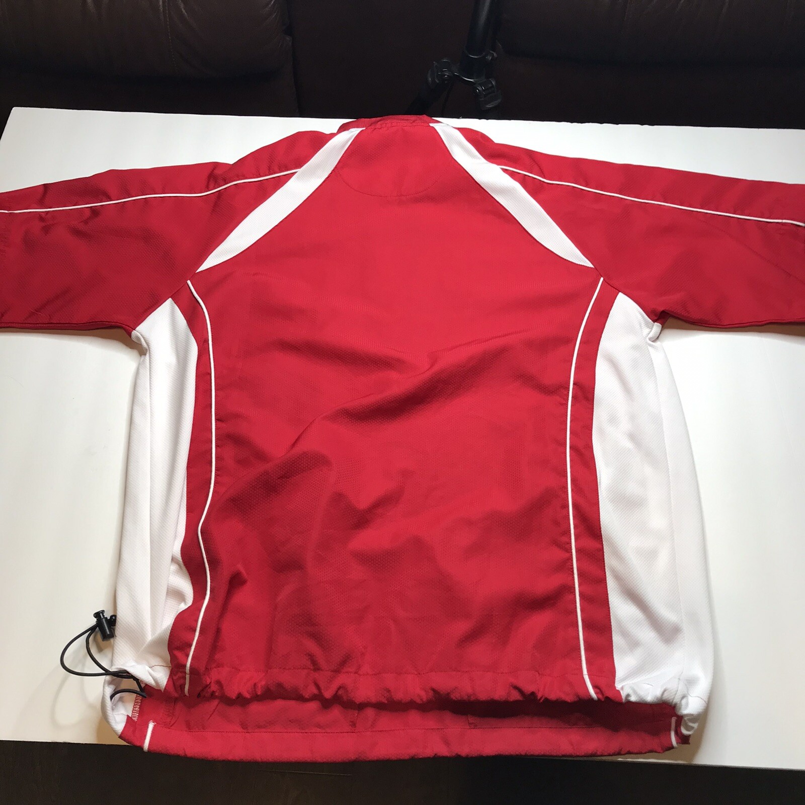 Marucci Baseball Batting Practice Shirt Half Zipper Red And White Size M gallery