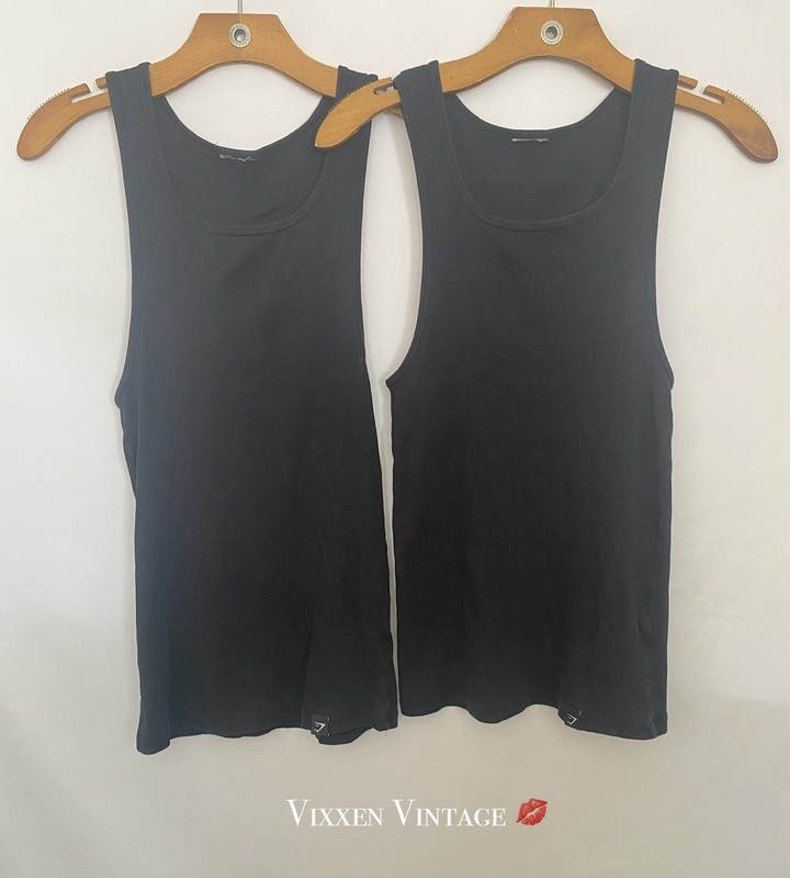 GYMSHARK 'RIBBED TANK 1PK' IN BLACK & LIGHT GREY CORE MARL BUNDLE LOT OF 3 $48 gallery