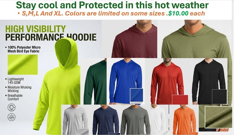 high visibility long sleeve breathable hooded unisex shirt, sun protection,White gallery