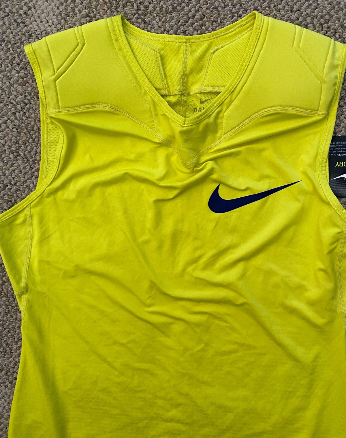 Nike Vapor Speed Lite Football Tank Top Shirt Yellow 833527-358 Men's XXL 2XL gallery