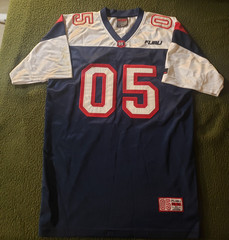 Vintage FUBU Jersey Mens Large Blue White Red 05 ALL STATE Football Y2K 90s