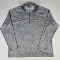 Under Armour Pullover Mens 2XL Gray Quarter Zip Loose Athletic Training Shirt