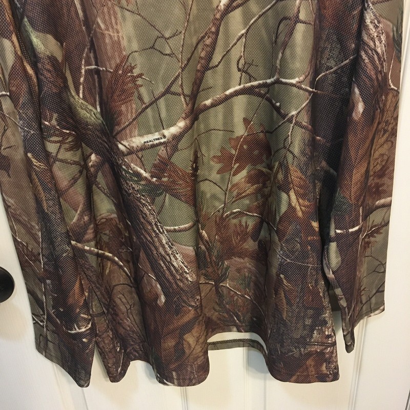 No Trace Dan River Mens Base Layer Hunting Shirt Black Realtree Camo Large FS! gallery