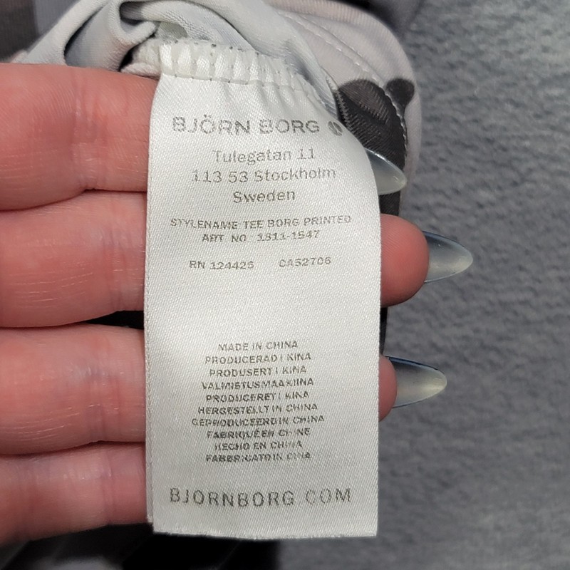 Bjorn Borg T Shirt Mens 2XL Gray Camo Crew Neck Stretch Gym Workout Logo gallery